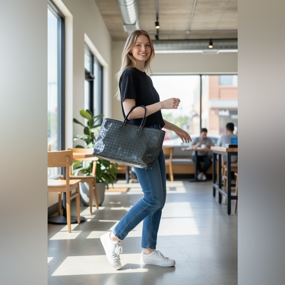 Arcadia Patent Grey Tote Bag